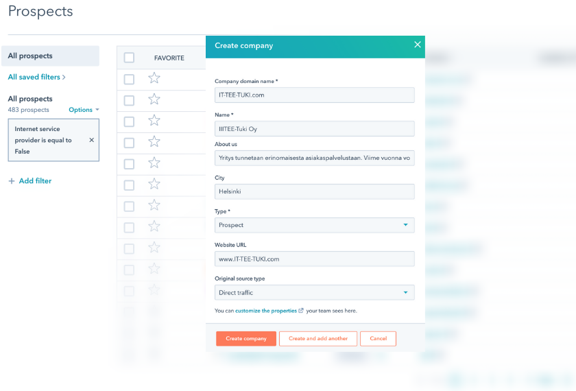 HubSpot Prospecting
